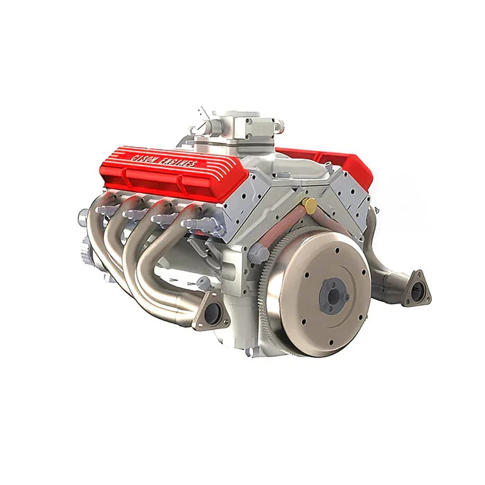 Small-block 44CC 1/6 Scale Water-Cooled OHV 4-Stroke V8 Gas Engine Internal Combustion Engine - Build Your Own V8 Engine that Works