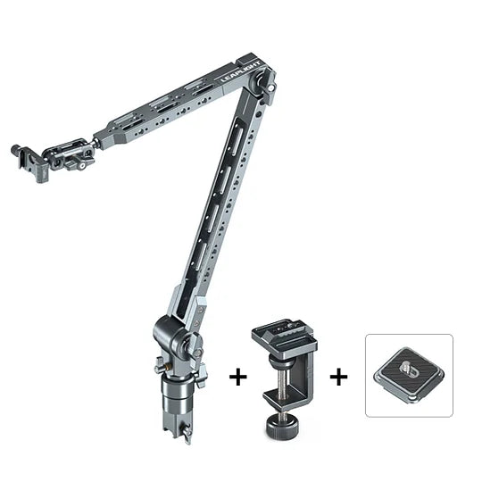 Aluminum Alloy Cantilever Bracket Camera Tablet Mobile Phone Fixed Bracket 360 Degree Rotation Adjustment Shooting Live Metal Support Frame