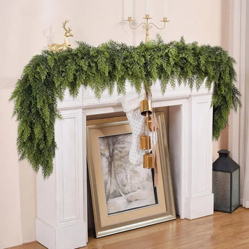 ⛄2025 Christmas Artificial Cypress Leaf Vine Wreath🎄（1.8m）