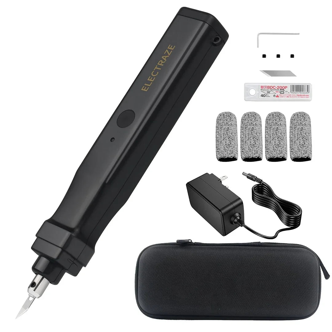 Handheld Ultrasonic Cutter,Patented Non-Slip Grip,40 Replacement Blades,30W 40KHz High-Precision Ultrasonic Cutting Knife for Plastic, Resin, Carbon Fiber,3D Print Models & More