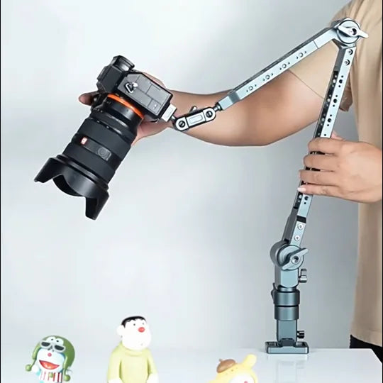 Aluminum Alloy Cantilever Bracket Camera Tablet Mobile Phone Fixed Bracket 360 Degree Rotation Adjustment Shooting Live Metal Support Frame