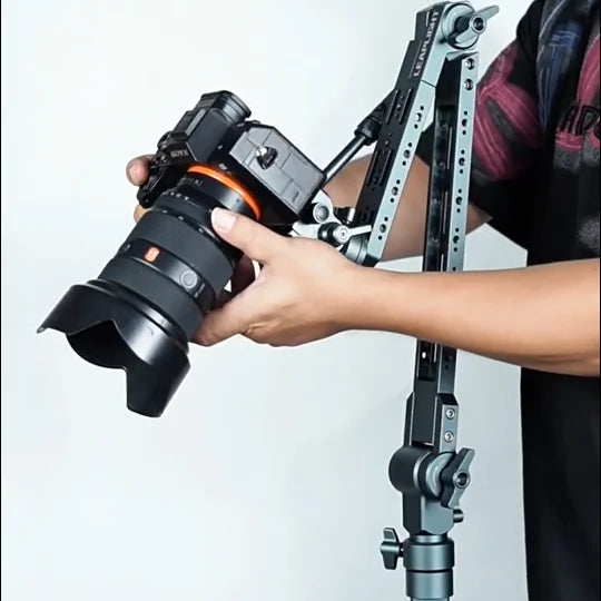 Aluminum Alloy Cantilever Bracket Camera Tablet Mobile Phone Fixed Bracket 360 Degree Rotation Adjustment Shooting Live Metal Support Frame