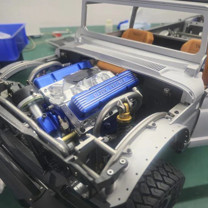 Small-block 44CC 1/6 Scale Water-Cooled OHV 4-Stroke V8 Gas Engine Internal Combustion Engine - Build Your Own V8 Engine that Works