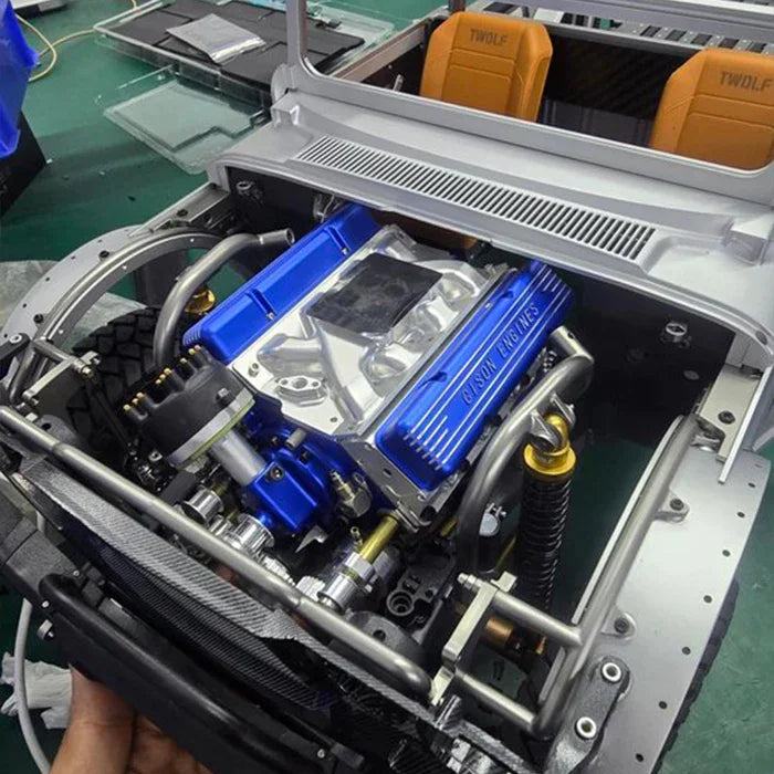 Small-block 44CC 1/6 Scale Water-Cooled OHV 4-Stroke V8 Gas Engine Internal Combustion Engine - Build Your Own V8 Engine that Works