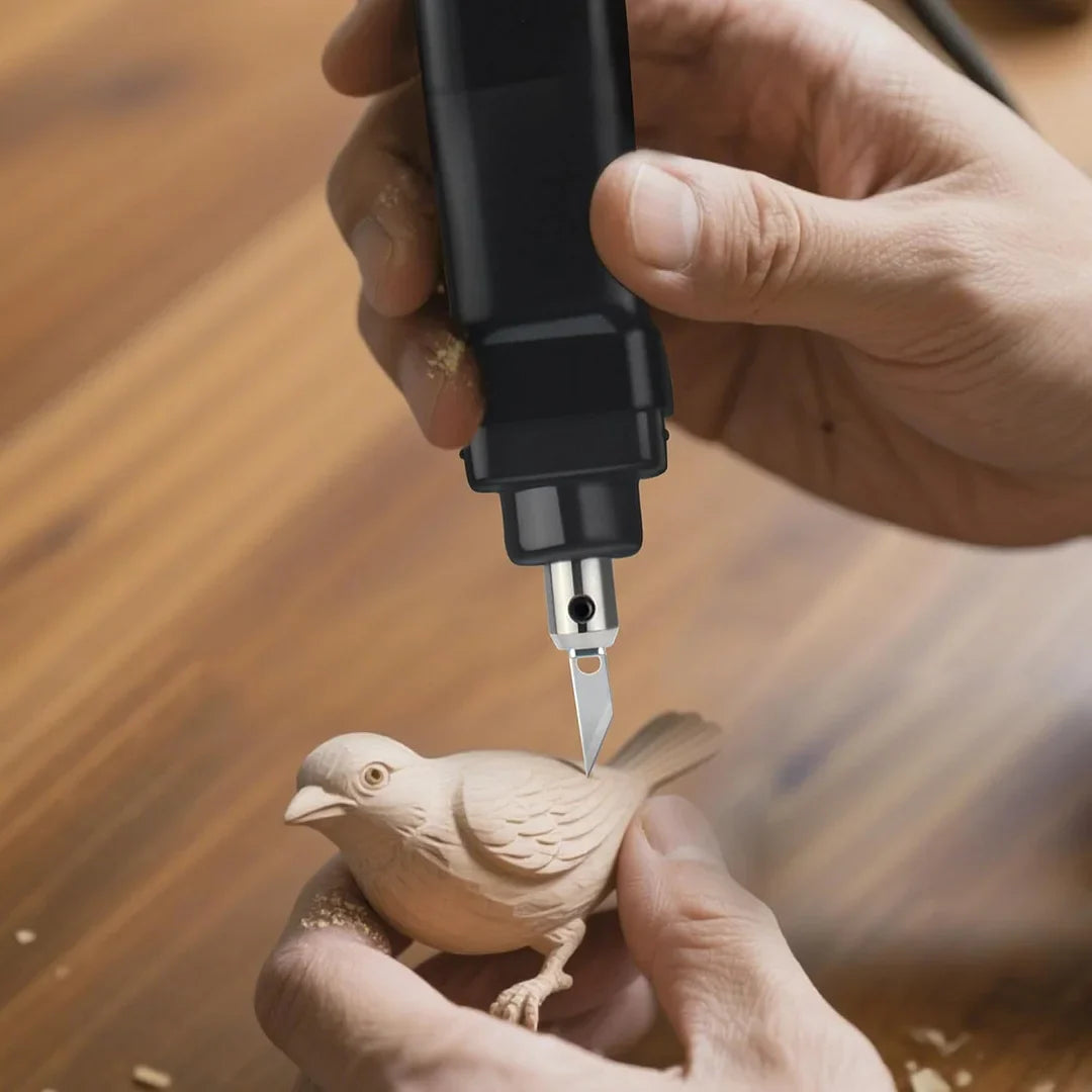 Handheld Ultrasonic Cutter,Patented Non-Slip Grip,40 Replacement Blades,30W 40KHz High-Precision Ultrasonic Cutting Knife for Plastic, Resin, Carbon Fiber,3D Print Models & More